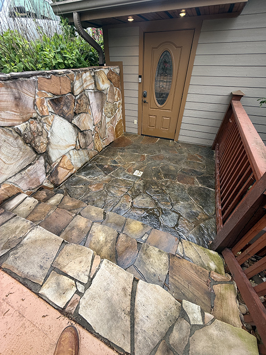 Stone Patio Cleaning - Before