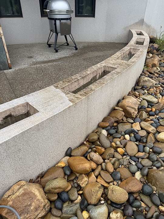 Stone Wall Cleaning - Before